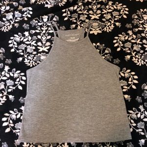 Gray crop top